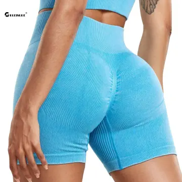 Sexy Women White Tight Shorts Summer Yoga Sporty Fitness Ruched