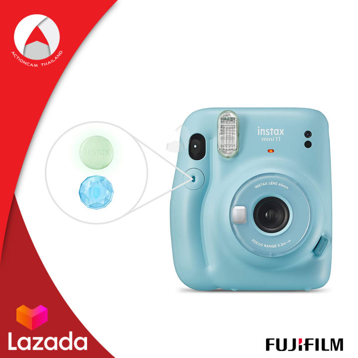 fujifilm-instax-camera-mini-11-กล้องอินสแตนท์-กล้องโพลารอยด์-instant-camera-สีฟ้า-sky-blue-ประกันศูนย์-1-ปี-พิมพ์รูปจากกล้องได้-ด้วยแผ่นฟิล์ม-instax