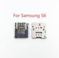 2-10 ชิ้นสําหรับ Samsung Galaxy S6 G920F G920I G920A G920V G920T G920P G920S G920K G920L เครื่องอ่านซิมการ์ดถาดใส่การ์ดซ่อมสล็อต