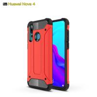 MOBILCARE เคสหรูสำหรับกรณี Luxury Case For Huawei nova 4 / Huawei Nova4 สำหรับกรณีของ เกราะไฮบริดกรณี TPU สำหรับฮาร์ดดิสก์ที่แข็งแรงทนทานสำหรับกรณีการป้องกันแบบเต็มรูปแบบ Huawei Nova4 / huawei nova4 (2019) ฝาครอบหลังกรณี ปกหลัง  6.40 นิ้ว