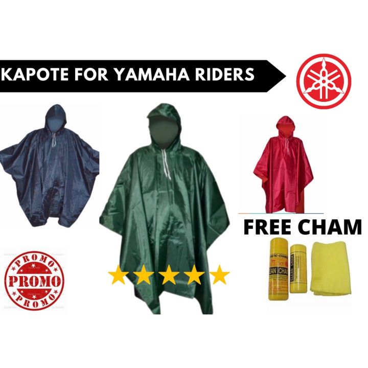 Motorcycle Raincoat Water Resistant Rain Coat YAMAHA KAPOTE WITH FREE ...