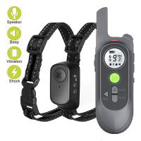 ZZOOI Electric Dog Training Collar with Remote Voice Commands No Shock Collar for Dogs LCD Display Waterproof Rechargeable Pet Product