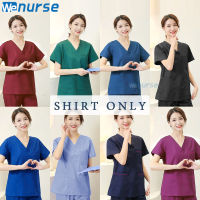 Wenurse เสื้อขัดหมอใช้ได้ทั้งชายและหญิงสีทึบแขนสั้น