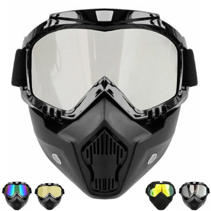 B.M.C Motorcycle Full Face Mask Helmet Goggles Universal Lazada PH