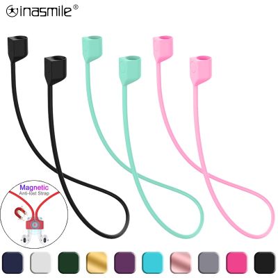 Tali Tali Earphone untuk AirPods 2 3 Pro Tali Leher Antihilang Tali Silikon Magnetik untuk Kabel Pemegang Headphone Bluetooth Apple