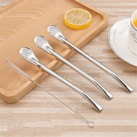 1PC Washable Drinking Straw Filter Handmade Yerba Mate Stainless Steel Tea Bombilla Gourd Practical Drinks Tools Bar Accessorie Specialty Glassware