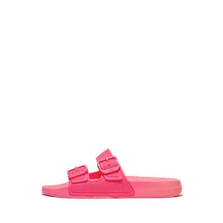 Fitflop Iqushion Two-Bar Buckle Slides - Pop Pink | Lazada PH