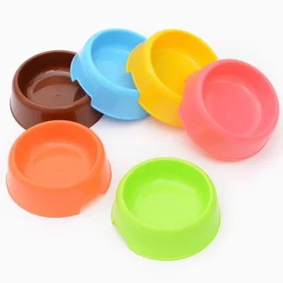 Pet Bowl Dog Food Feeder Cat Puppy Plastic Round Bowl Cat Puppies Feeding Supplies Small Dog gatos Accessories Pet Products