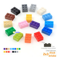 200pcs DIY Building Blocks Thick Figures Bricks 2x3 Dots Educational Plastic Toys for Children Size Compatible With 3002