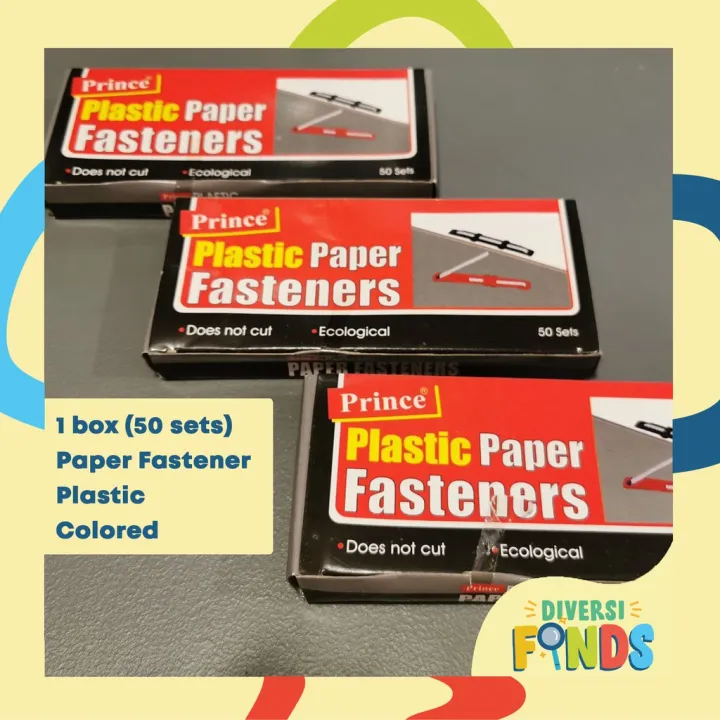Prince Plastic Paper Fasteners Ecological 50 sets per box Lazada PH