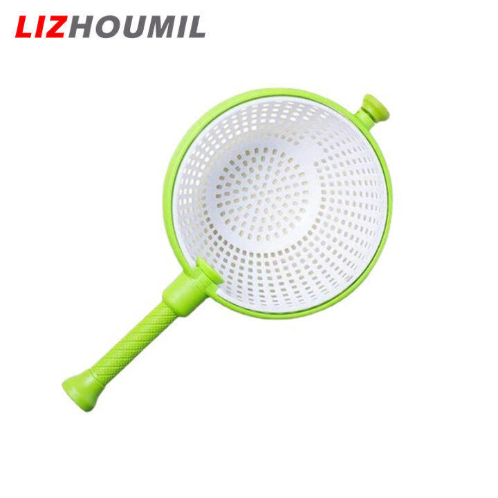 lizhoumil-เครื่องคลุกสลัดทำครัวพร้อมที่จับกันลื่นกระชอนหมุนได้360องศาสำหรับผักผลไม้