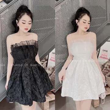 Váy Hai Dây HOA NHÍ Nâu Trắng Be - ĐẦM DÁNG SUÔNG Vintage 2 Màu Ulzzang Váy  Hoa | Shopee Việt Nam