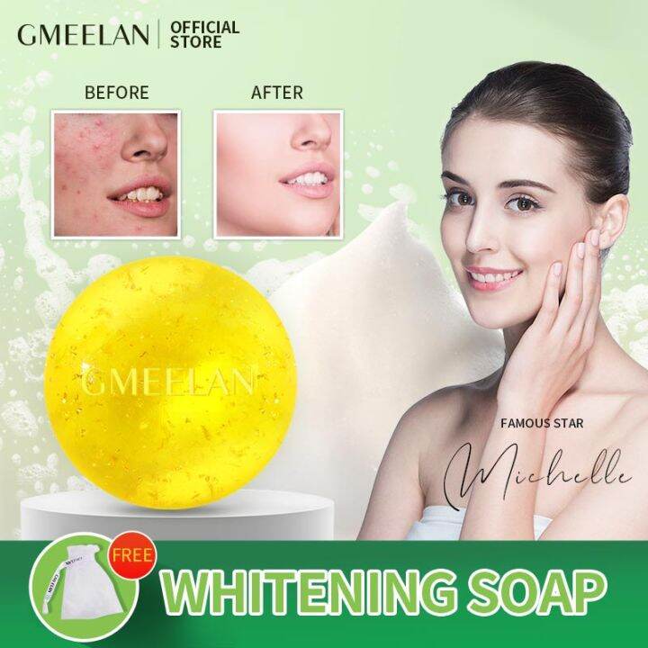 GMEELAN 24K Gold Soap Whitening Effective 100g Facial Body Wash Soap Bleaching Scrub Lazada PH