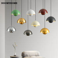 DOOMYHOME โคมไฟ Led ข้างเตียงนอนโคมไฟติดเพดานลายดอกไม้แบบแขวนโคมไฟร้านอาหารทันสมัยเรียบง่ายติดตั้งในไฟในบ้าน