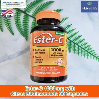 วิตามินซี สูตรเอสเตอร์ Ester-C 1000 mg with Citrus Bioflavonoids 90 Capsules - American Health