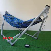 Auto Hammock เปลไกวเด็กอัตโนมัติขนาดใหญ่พิเศษ รุ่นจัมโบ้XLผ้าสีน้ำเงิน ลายดอกไม้