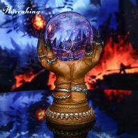 Holy Hand Crystal Plasma Light 4นิ้ว Glass Ball Touch Sensing วิทยาศาสตร์ตรัสรู้ Cool ภายในตารางตกแต่ง Ornament