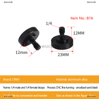 wucuuk 1/4 "dual NUTS tripod MOUNT สกรู Double Layer เกลียวสกรู Mount Adapter Black Camera screw Mount สำหรับแฟลชกล้อง