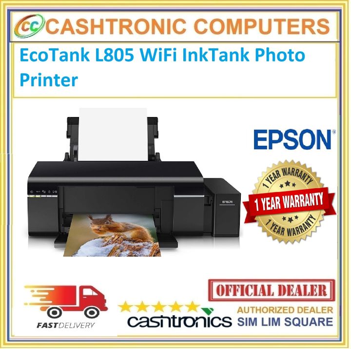 Epson Ecotank L805 Wifi Inktank Photo Printer Lazada Singapore 9461