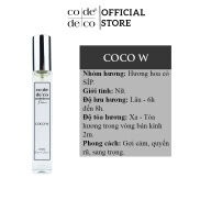 Tinh Dầu Nước Hoa Pháp Code Deco Coco W Mademoiselle 10ml Thanh Lịch