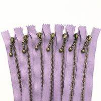 ❆♧✿ 5pcs light Purple 3 (20-50cm) 8-20inch Round bead modeling copper zipper metal zipper