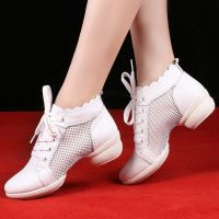 hot【DT】 Shoes Woman Ladies Soft Outsole Jazz Sneakers Leather Breathable Female Dancing Sport