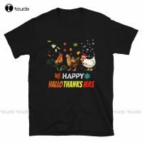 Chicken Halloween Happy Hallothanksmas Funny T-Shirt Size S-2Xl  Shirt Custom Aldult Teen Unisex Xs-5Xl Fashion Funny New