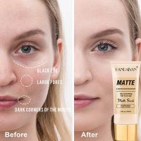 HANDAIYAN Fac Foundation คอนซีลเลอร์แต่งหน้าฐานกันน้ำ Whitening Cover Dark Circles Matte Foundation Cosmetics