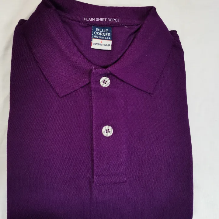 BLUE CORNER POLO SHIRT FOR MENS VIOLET | Lazada PH