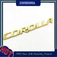 XSD 1 X สติกเกอร์รูปลอกทอง ABS COROLLA โลโก้จดหมายตรารถยนต์ตกแต่งฝากระโปรงรถอัตโนมัติสำหรับโตโยต้า