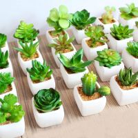 39Styles Green Artificial Succulents Plants for Home Garden Decoration Wedding Plants Wall Flower Arrangement Bonsai Fake Plants Artificial Flowers  P