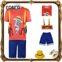 【COSER 77】One piece Monkey D. Luffy วันพีซเสื้อผ้า cos ชุดโรงละครรุ่น RED Lufly cos เสื้อผ้า Uta cos