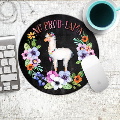 Tiada Prob-Lama Mousepad, Llama Mouse Pad, Chalk Llama Mousepad, Funny Mousepad, Gift for Co-Worker, Funny Gifts, Mouse Mat, Alpaca, Lama