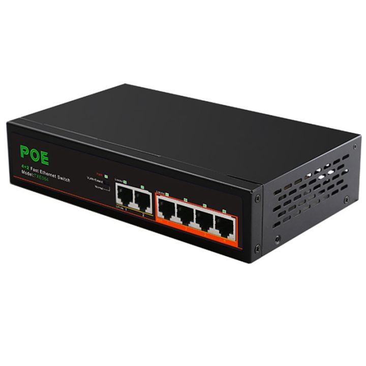 6-port-100mbps-poe-switch-network-switch-network-splitter-metal-black-new-with-vlan-function-for-surveillance-cameras