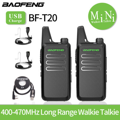 BAOFENG BF-T20มือถือมินิเครื่องส่งรับวิทยุ UHF 400-470เมกะเฮิร์ตซ์ระยะยาวแบบพกพาสองทางวิทยุสำหรับตั้งแคมป์โรงแรมร้านอาหาร