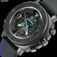 {Best-selling party decoration}BOAMIGO นาฬิกาควอตซ์นาฬิกาข้อมือคลาสสิคสำหรับผู้ชาย,นาฬิกาดิจิตอล LED นาฬิกาผู้ชาย