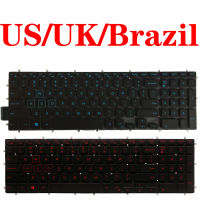 USUKBrazil BR Laptop Keyboard for Inspiron 15 5570 5575 5770 5775 15-7567 7566 7577 7587 7570 7580 With Backlight