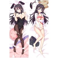 (หากกำหนดเองติดต่อเรา) อะนิเมะเรื่องอันธพาลไม่ได้ฝันถึง Bunny Girl Senpai Sakurajima Mai Dakimakura เคสเตียงลายพิมพ์3มิติสองด้านหมอนกอด