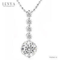 Lenya Jewelry  จี้เงินแท้ประดับเพชร Swalovski Zirconia สวยหวานน่ารัก เหมาะสำหรับสวมใส่ได้ทุกวัน