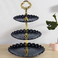 Kitchen Accessories Three-layer Fruit Cake Plate Stand Home Party Dessert Storage Rack Cupcake Serving Storage Holder Tray