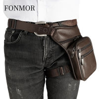 Men Genuine Leather Drop Leg Bag Military Motorcycle Multi-Purpose Messenger Shoulder Belt Hip Bum Waist Fanny Pack High Quality