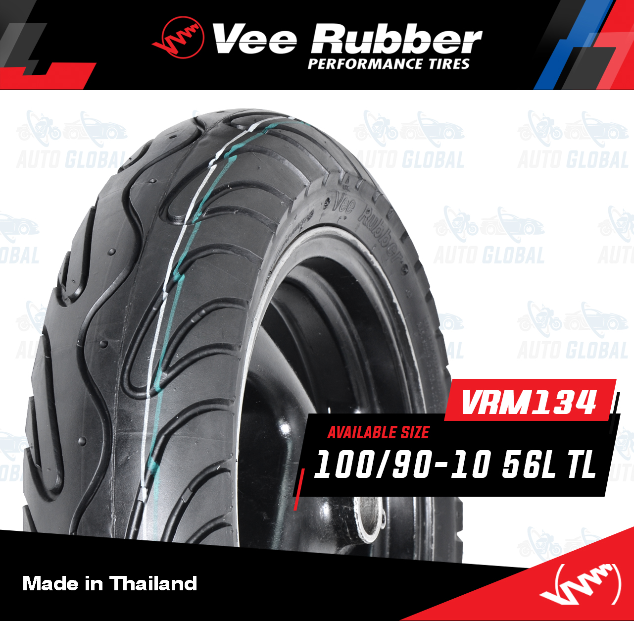 Sommerreifen 90/90-10 50J TL VeeRubber Typ VRM134 Reifen 