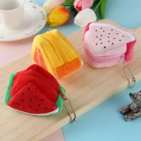 Cute Fruit Plush Coin Purse Mini Storage Bag Watermelon Orange Wallet Women Change Purse Money Bag Childrens Pocket Bag