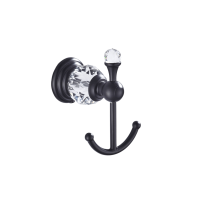 Bathroom Accessories Toilet Paper Holder Towel Holder Set Bath Show Towel Ring Robe Hook Black Crystal Hardware ELB85400