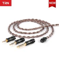 TRN RedChain 4-Core HIFI ดั้งเดิมสายหูฟังอัปเกรดชุบเงินทองแดงและสายเคเบิลผสมปลั๊ก OFC 3.5/2.5/4.4มม. ปลั๊ก