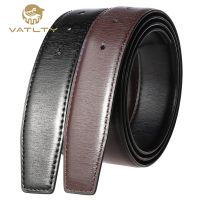 VATLTY 2021 Double-sided Belt Men High-quality Natural Cowhide Belt Without Buckle 3.4cm Business Suit Leather Belt Male Belts