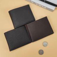 Men Wallet Short Pu Leather Retro Thin Purse Man Credit Busines Bank Card Holder Brand High Quality Male Wallet Coin Money Purse