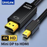 Unnlink Mini Dp Ke HDMI DP Kabel 4K DisplayPort Adaptor Konverter Video Laki-laki Ke Laki-laki/Perempuan untuk Macbook Pro Air Mac Surface Pro