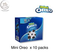 ใหม่ Oreo Mini Original โอรีโอ มินิคุกกี้สอดไส้ครีม (รสวานิลลา)  20.4 กรัม x 10 ถุง BBE: 04/2024