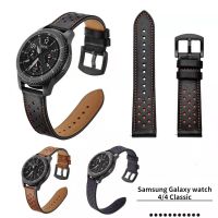 【CHUYANG SHOP】   สายหนังสำหรับ Samsung Galaxy Watch 4 40มม. 44มม. อุปกรณ์เสริมสายรัดข้อมือระบายอากาศสำหรับ Samsung Galaxy Watch 4คลาสสิก42มม. 46มม